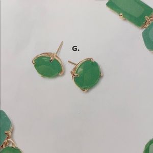Stella & Dot Janice studs in green